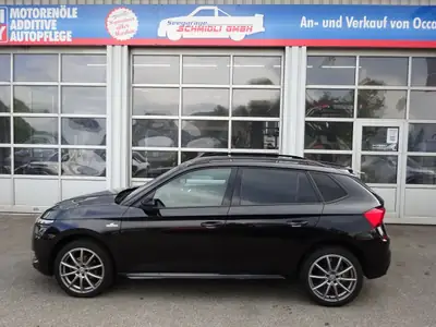 Skoda Kamiq 1.5 TSI Monte Carlo — SUV compact dynamique, toit panoramique et caméra — détail