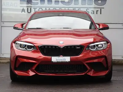 BMW M2 Competition Drivelogic — Coupé sportif 410 ch, orange métallisé — arrière