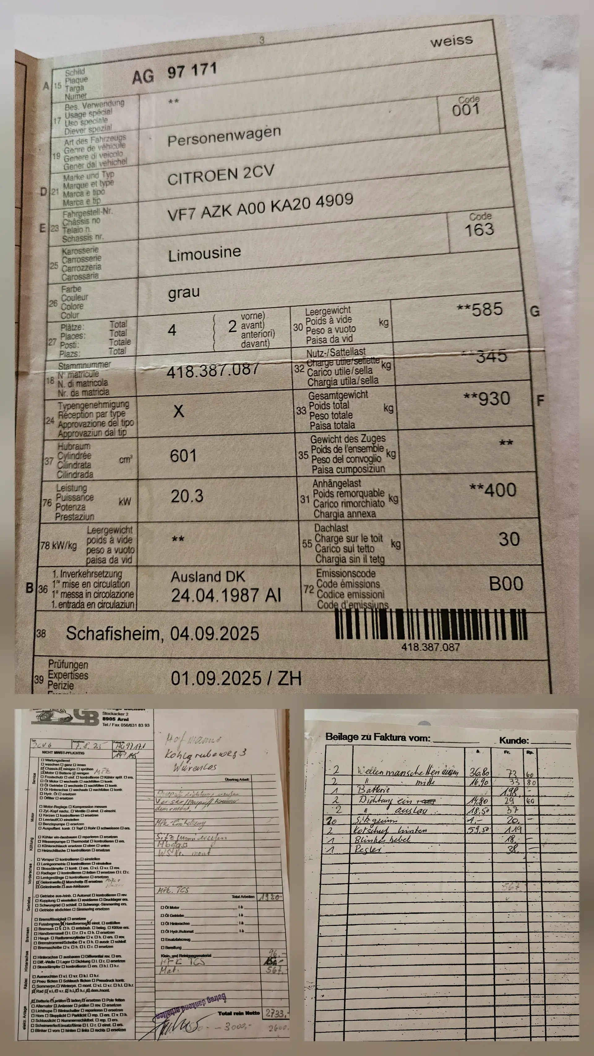 Citroen 2cv 1987 occasion Wettingen — 4