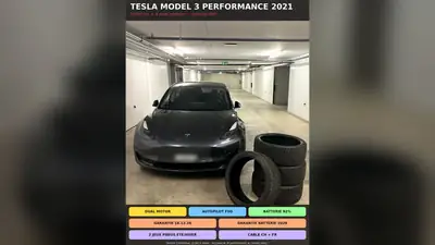 Tesla Model 3 Performance Dual Motor AWD — Électrique haute performance, batterie 92%, garantie jusqu'en 2029 — côté