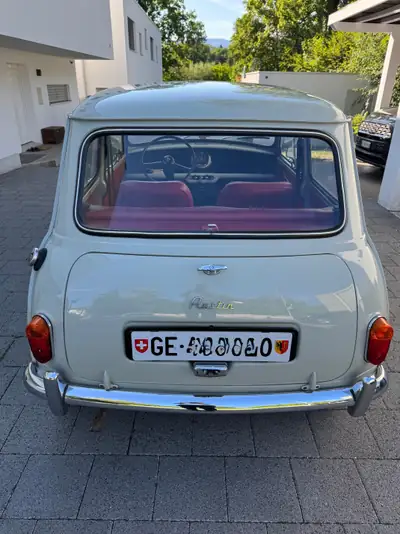 Austin Mini Seven 850 Export 1966 — Légende britannique restaurée, certificat Heritage — vue extérieure