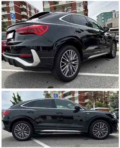 Audi Q3 Sportback 35 TFSI S line — SUV coupé hybride léger, 12 600 km seulement — Heckansicht