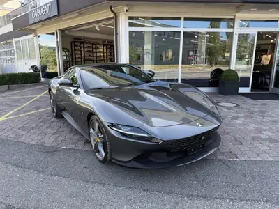 Ferrari Roma 3.9 V8 T — Coupé sport italien 620 ch, 7700 km seulement — Seitenansicht