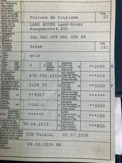 Land Rover Range Rover 4.4 SDV8 Autobiography — Prestige et puissance diesel — cruscotto