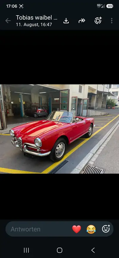 Alfa Romeo Giulietta Spider Veloce 750F 1957 — Chef-d'œuvre cabriolet de légende — Außenansicht