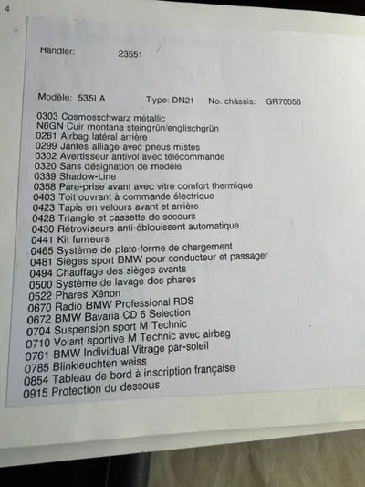 BMW 535i — Berline prestige 1998, 245 ch automatique, sans sinistre — Detail