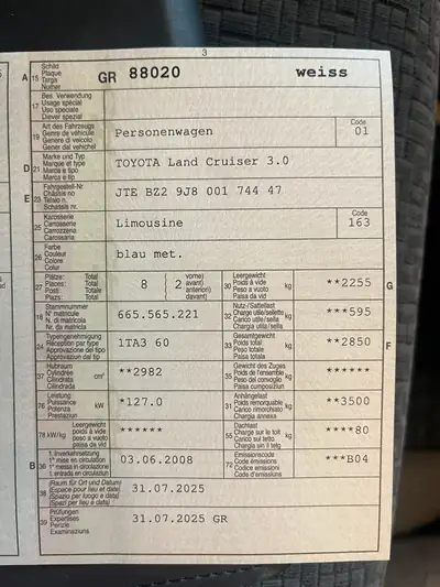 Toyota Land Cruiser — 7 places, diesel robuste, kilométrage modéré — détail