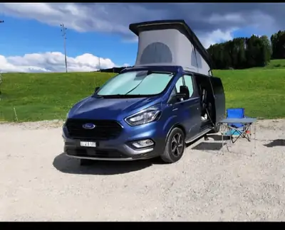 Ford Tourneo Custom 2.0 TDCi 185 Camper — Van aménageable 8 places, parfait état — exterior view