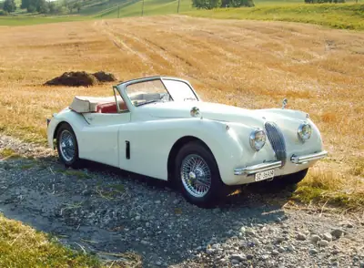 Jaguar XK 120 DHC 1954 — Chef-d'œuvre décapotable, matching numbers et histoire certifiée — vue extérieure
