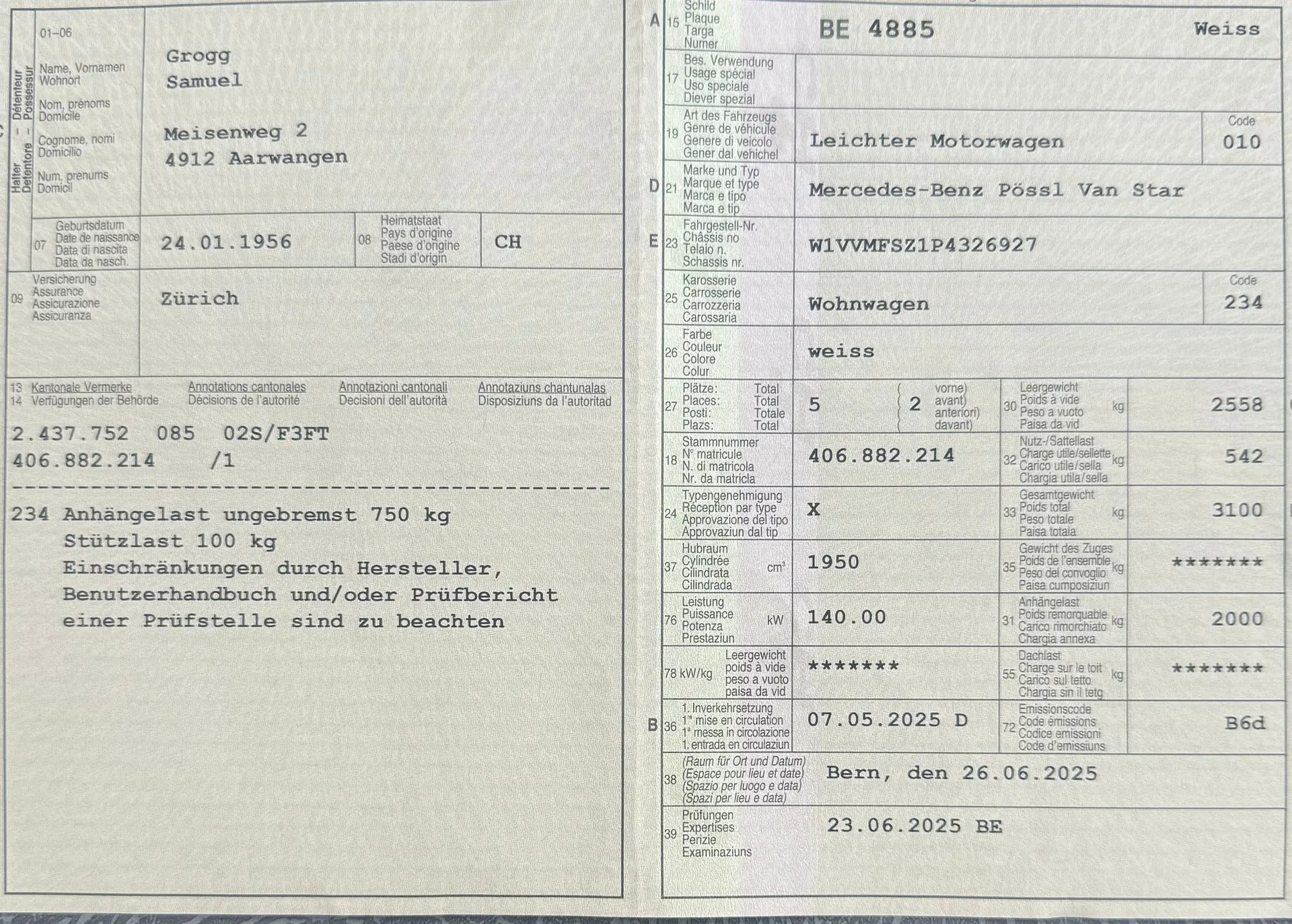 Mercedes-Benz Vito 2026 occasion Aarwangen — 1