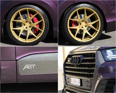 Audi SQ7 4.0 TDI — SUV 7 places performant, bodykit ABT, finition violette exclusive — Miniatura 18