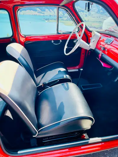 Fiat 500 F 1971 — Icône vintage authentique, rouge d'époque, état exceptionnel — side view