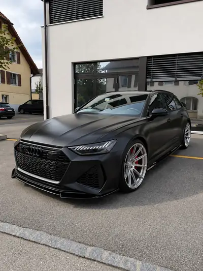 Audi RS6 Avant 4.0 V8 TFSI — Break haute performance avec kit ABT homologué — fianco