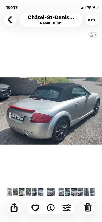 Audi TT Quattro Roadster 225 ch — Sportive décapotable Turbo, all-wheel drive — interni