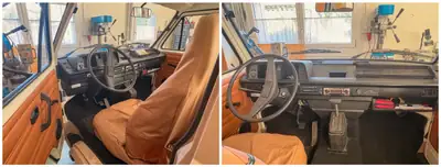 VW T3 Typ 2 1989 — Le classique du camping-car, moteur essence fiable — intérieur