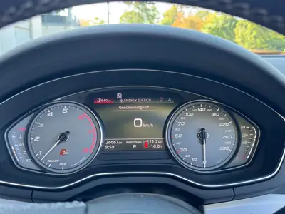 Audi S5 Cabriolet 354 ch — Élégance décapotable, moteur V6 biturbo — tableau de bord