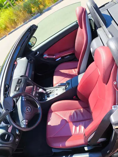 Mercedes-Benz SLK 200 — Cabriolet élégant, moteur essence fiable, intérieur cuir rouge — Miniatur 13