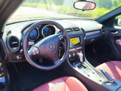 Mercedes-Benz SLK 200 — Cabriolet élégant, moteur essence fiable, intérieur cuir rouge — Miniatur 14