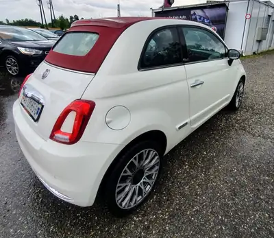 Fiat 500C Cabrio 1.2 Star — Décapotable pétillante, toiture rouge emblématique — vista posteriore