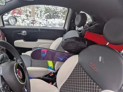 Fiat 500C Cabrio 1.2 Star — Décapotable pétillante, toiture rouge emblématique — cruscotto