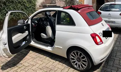 Fiat 500C Cabrio 1.2 Star — Décapotable pétillante, toiture rouge emblématique — Miniatura 8