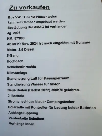 VW LT 2.5 TDI — Utilitaire spacieux, 12 places, moteur fiable — détail