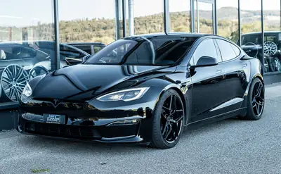 Tesla Model S 100 kWh Plaid 2022 — Berline électrique haute performance, 64'100 km — fianco