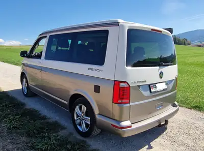 VW T6 2.0 TDI 204 — Camping-car compact, moteur performant, sans sinistre — Heckansicht