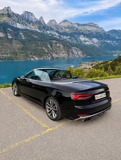 Audi S5 Cabrio 3.0 V6 TFSI — Cabriolet sportif 354 ch, sans accident — vue extérieure