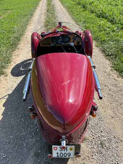 Morgan Three-Wheeler Super Sports 1933 — Légende automobile décapotable, 1000 km seulement — detail