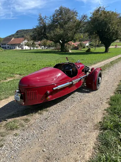 Morgan Three-Wheeler Super Sports 1933 — Légende automobile décapotable, 1000 km seulement — Thumbnail 8