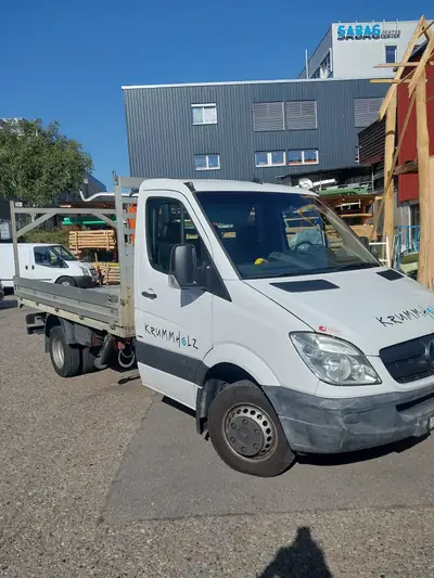 Mercedes-Benz Sprinter 513 CDI — Chassis-cab 3-places avec grue 2t, inspectée — exterior view