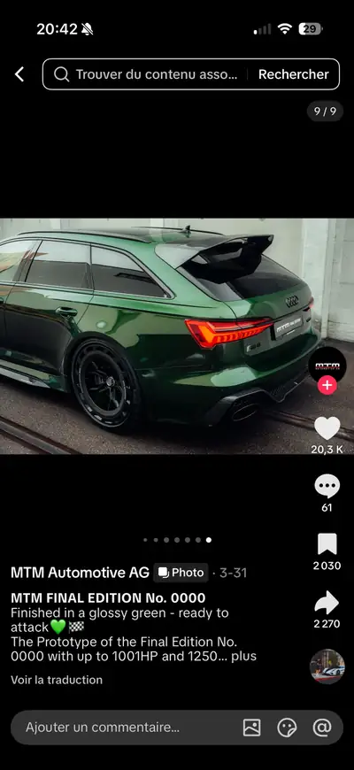 Audi RS6 Avant 4.0 V8 TFSI Quattro — Performance extrême et polyvalence familiale — arrière