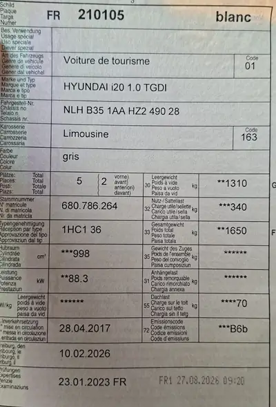 Hyundai i20 1.0 T-GDi 120 Amplia — Citadine dynamique, sans accident, consommation exemplaire — Detail