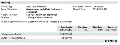 Audi RS e-tron GT quattro 2021 — Gran turismo électrique haute performance, 82'000 km — Miniature 9