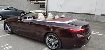 Mercedes-Benz E200 Cabriolet 2018 — Élégance décapotable, moteur 184 ch et faible kilométrage — côté
