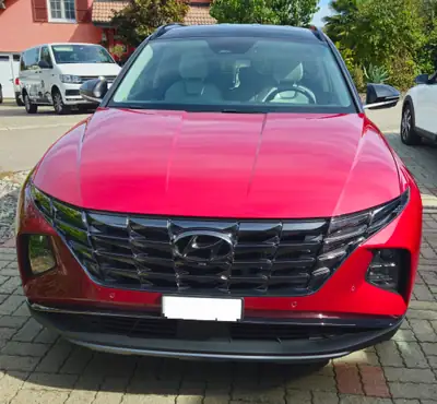 Hyundai Tucson 1.6 T-GDi Vertex 4WD — SUV hybride léger, 55'000 km, traction intégrale — Heckansicht