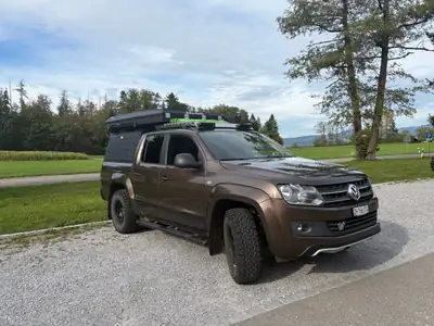 Volkswagen Amarok 2.0 TDI 180 Dark Label — Pick-up 4x4 camping-ready, sans accident — Außenansicht