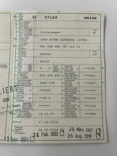 Land Rover Defender 130 TD 4 — Légendaire 4x4 de travail, treuil avant intégré — Armaturenbrett