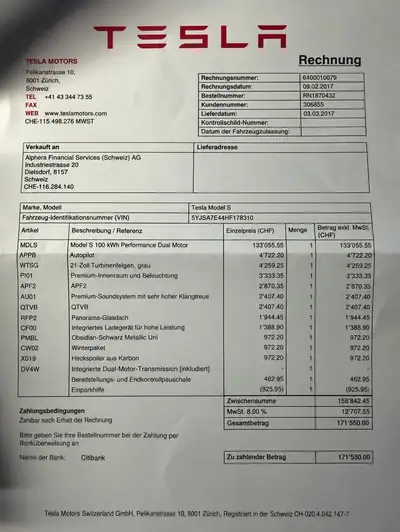 Tesla Model S 100D Performance — Berline électrique haute performance, 772 ch, Full Self-Driving inclus — Miniatura 16