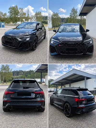 Audi RS3 Sportback 2.5 TSI quattro — 400 ch, design Black Full, occasion premium — vista esterna
