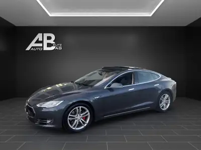 Tesla Model S P85 Performance — Électrique haute performance, 7 places, Supercharging gratuit — side view