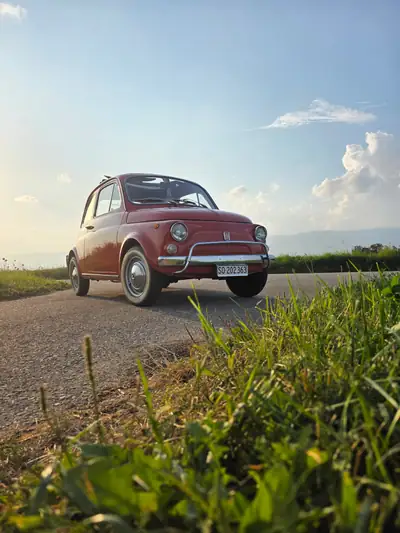 FIAT 500L Veteran 1972 — Cabriolet CH-Fahrzeug, 69'000 km authentiques — Innenraum