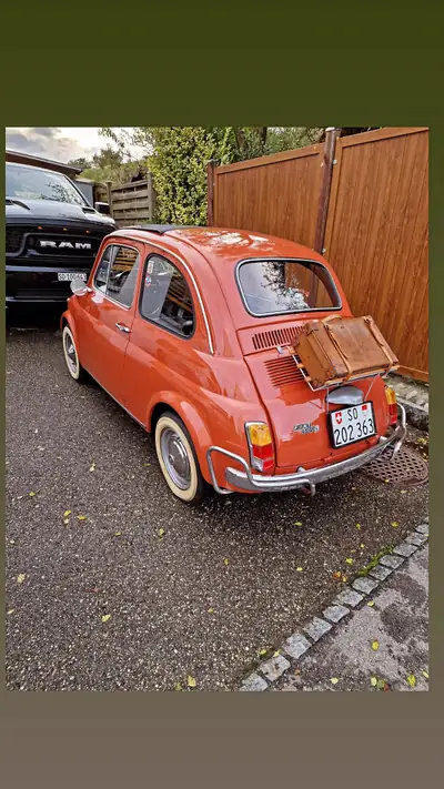 FIAT 500L Veteran 1972 — Cabriolet CH-Fahrzeug, 69'000 km authentiques — Detail