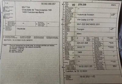 VW Caddy 2.0 TDI 102 — Utilitaire fiable, sans accident, 148'000 km — tableau de bord