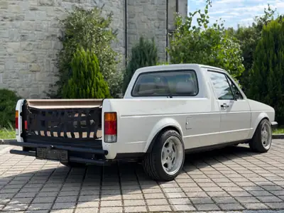 VW Caddy 1.8 GTI Pick-up 1989 — Utilitaire sportif rétro, fraîchement révisé — arrière