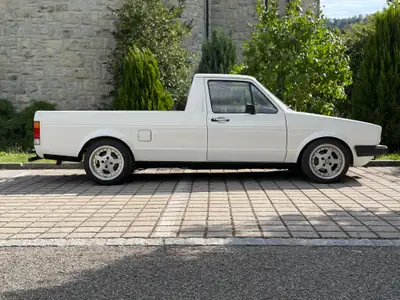 VW Caddy 1.8 GTI Pick-up 1989 — Utilitaire sportif rétro, fraîchement révisé — côté