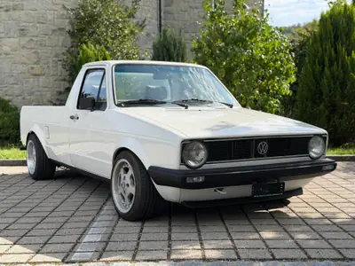 VW Caddy 1.8 GTI Pick-up 1989 — Utilitaire sportif rétro, fraîchement révisé — vue extérieure