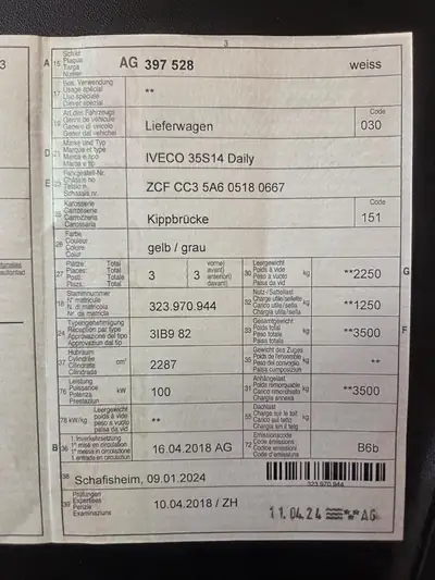 IVECO Daily 2.3 HPI 136 — Châssis-cabine robuste, 114 000 km, sans sinistre — Armaturenbrett