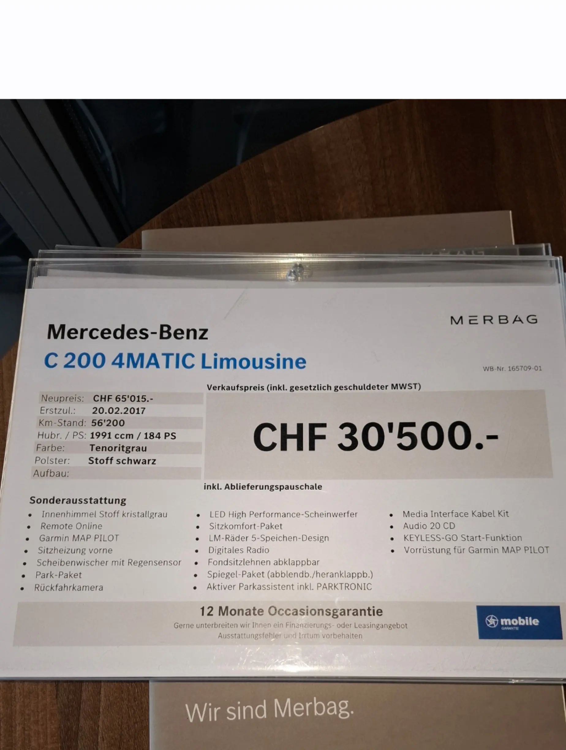 Mercedes-Benz Classe C 2017 occasion Bern — 2